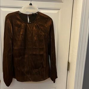 Express Shimmering Brown Blouse